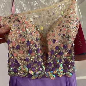 Prom Dress Long Lavender embellished.